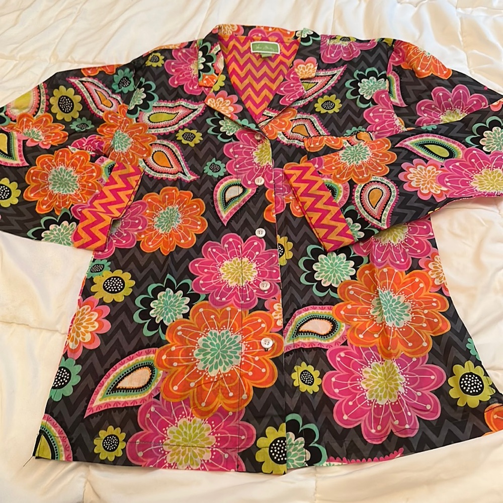 Vera Bradley Ziggy Zinnia Top NWOT Size XS